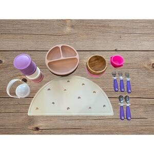⭐️ BABY FEEDING LOT ⭐️ // MUSHIE + REPLAY + AVANCHY // PLATES BOWLS UTENSILS